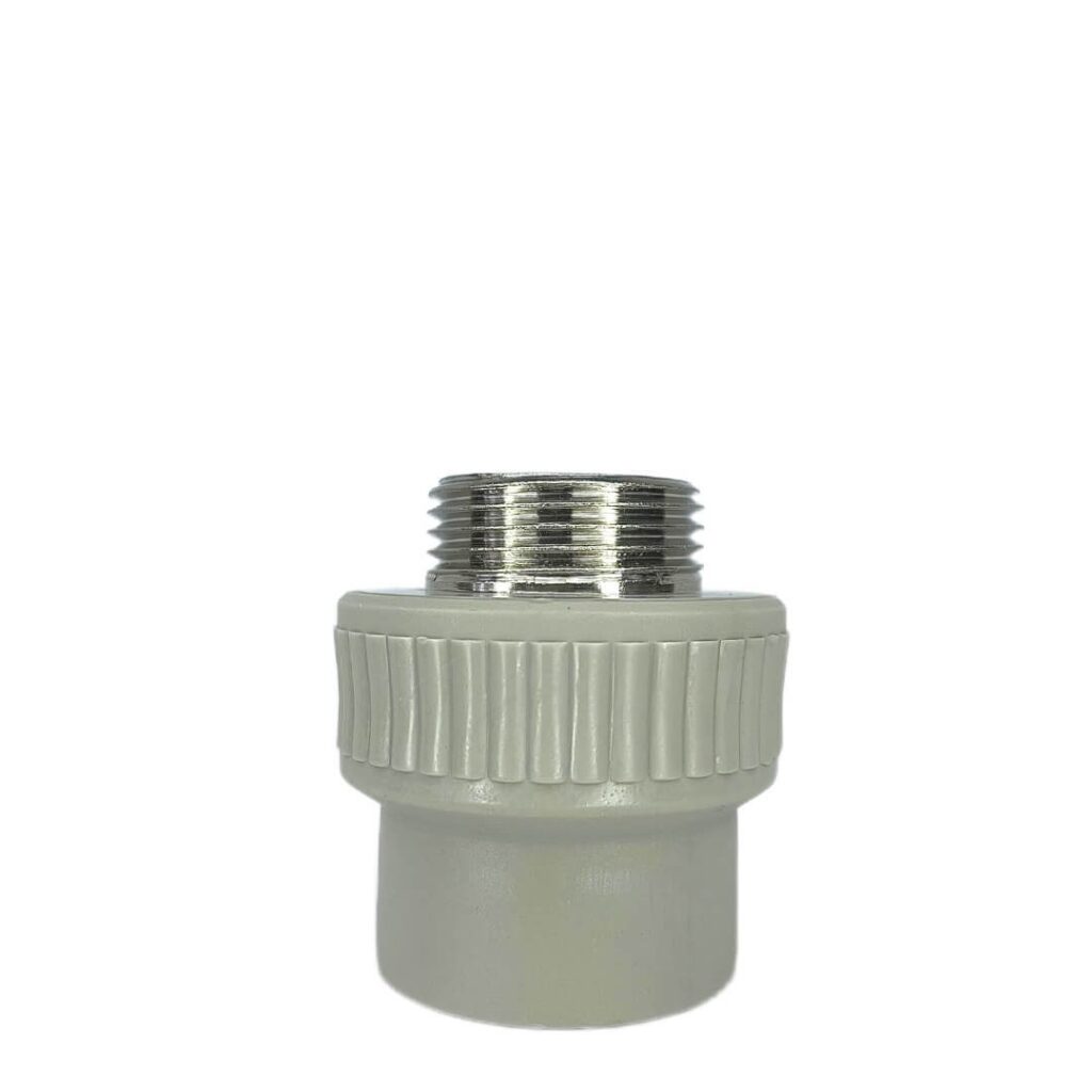 Муфта PPR с наружной резьбой 32×1/1", белый Deniz